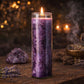 Dark Purple Palm Wax Prayer Candle | 7 Day Candle | Psychic Protection, Intuition, Dream Work, Meditation, Spirit Guide Connection | 24 oz