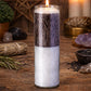 Black and White Double Action Candle | 7 Day Palm Wax Prayer Candle for Cleansing, Reversal, Protection & Blessings | 24 oz Ritual Candle