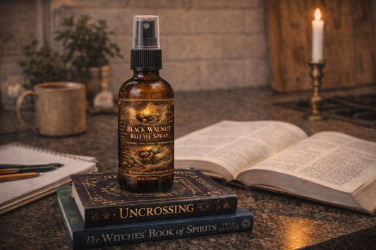 Black Walnut Release Spray – Uncrossing & Emotional Detachment Mist | Cord Cutting Spray | Spiritual Cleansing Room + Body Mist | 2oz 4oz