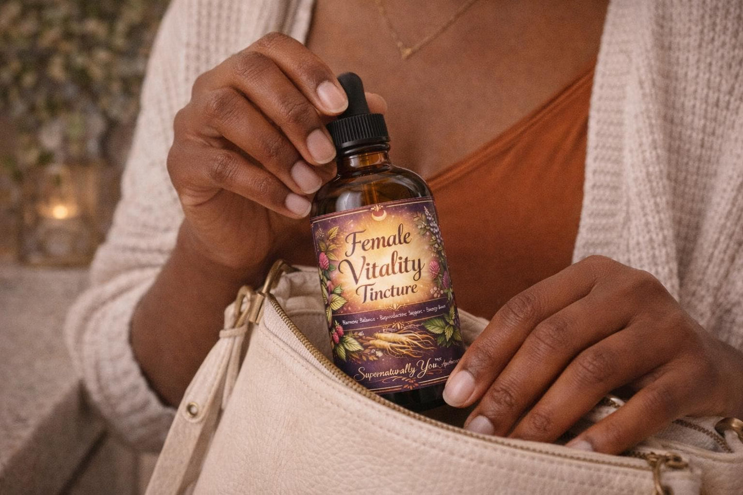 Female Vitality Tincture – Hormone Balance Support | Energy Boost | Herbal Reproductive Health | Supernaturally You | 2oz 4oz