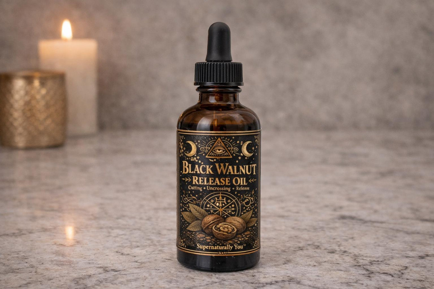 Black Walnut Release Oil – Uncrossing & Cutting Ties Ritual Oil | Remove Attachments | Spiritual Cleansing | Hoodoo Rootwork | 1 oz