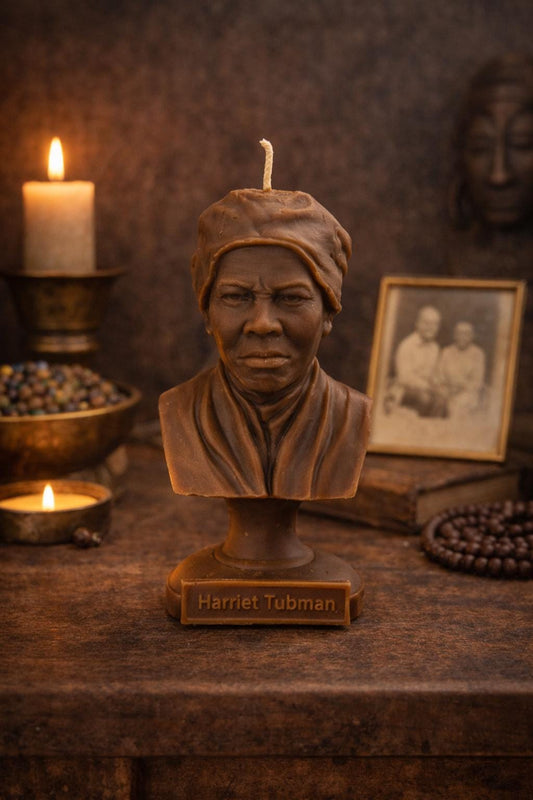 Harriet Tubman Bust Candle 5.5 Inch | Black History Candle | Underground Railroad Hero | African American Heritage Decor