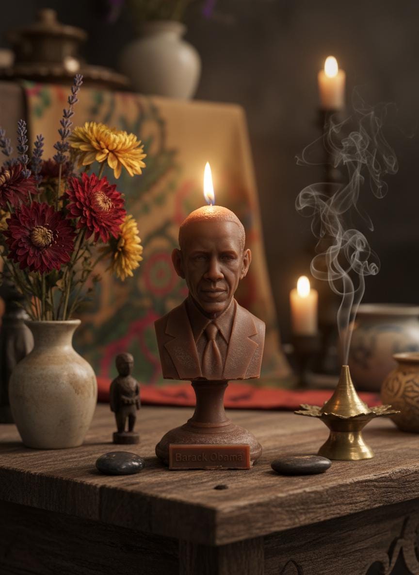 Barack Obama Bust Candle 5.5 Inch | First Black President Candle | Black History Decor | Black Excellence Gift | Hand Poured Candle