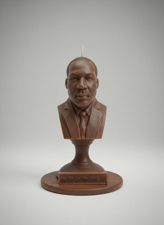 Martin Luther King Jr Bust Candle 5.5 Inch | Civil Rights Leader Candle | Black History Decor | Inspirational Black Excellence Gift