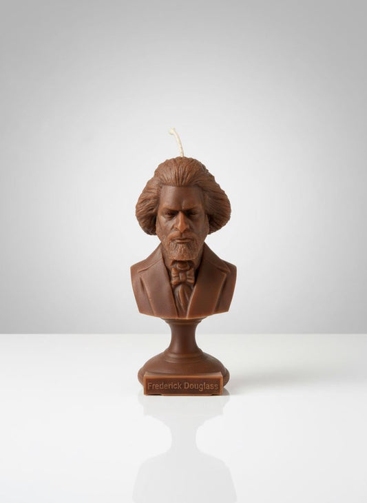 Frederick Douglass Bust Candle 5.5 Inch | Abolitionist Candle | Black History Decor | African American Historical Figure | Hand Poured