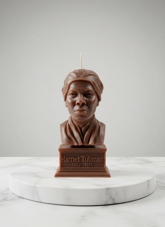 Harriet Tubman Full Bust Candle 3 lb | Black History Statement Candle | Underground Railroad Freedom Fighter | African Heritage Decor Candle
