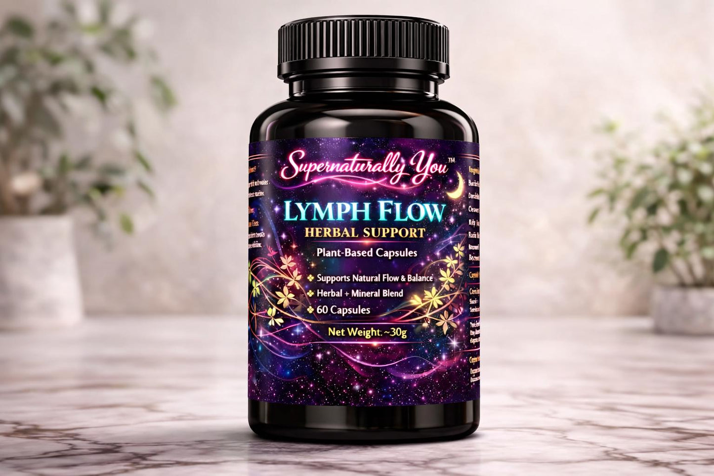 Lymph Flow Herbal Capsules | Burdock Root Dandelion Cleavers | Natural Lymphatic Support & Detox | Immune Boost | Herbalist Formulated |30ct