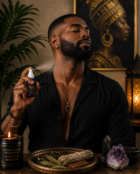 Hoodoo Money Drawing Spray | Abundance & Financial Blessings Ritual Mist | Attract Wealth | Prosperity Spell Spray | Handmade | 4oz