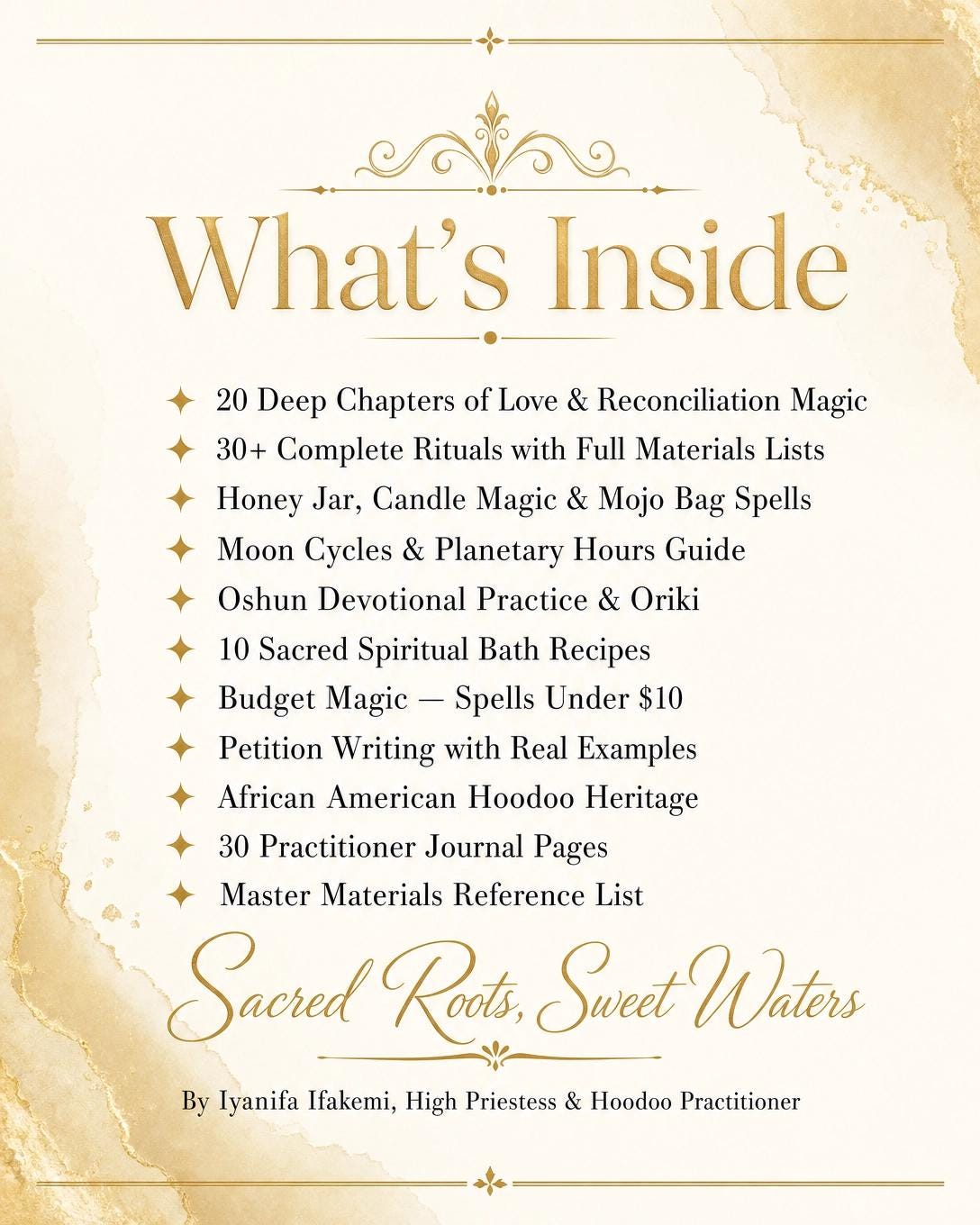 Sacred Roots Sweet Waters Love & Reconciliation Magic eBook | Hoodoo Grimoire | Spiritual Spells PDF