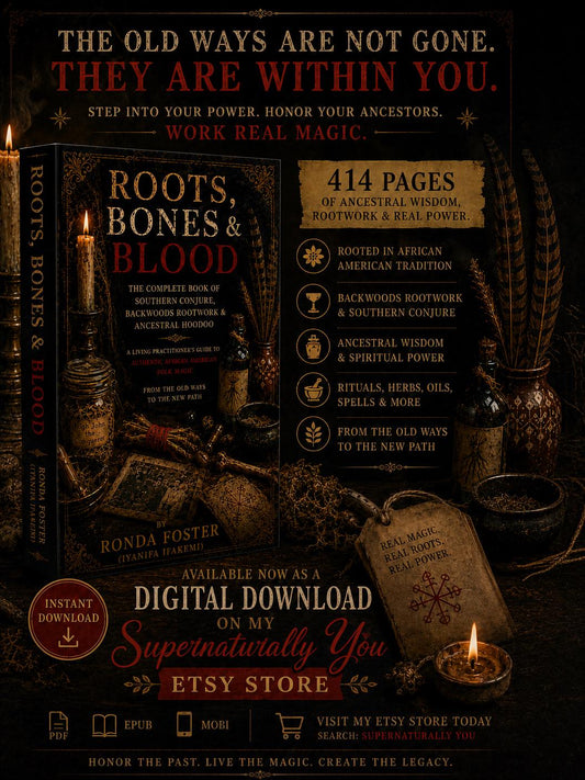 Hoodoo Roots Bones Blood Complete Book Southern Conjure Rootwork Ancestral Hoodoo Digital Download PDF