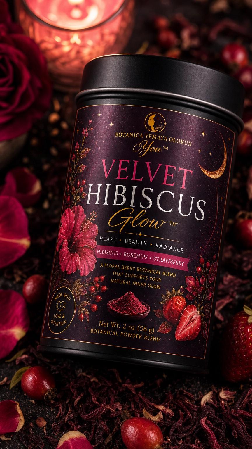 Velvet Hibiscus Glow | Supernaturally You | Strawberry Rose Botanical Blend | Beauty Wellness Tea | Caffeine Free | Feminine Energy
