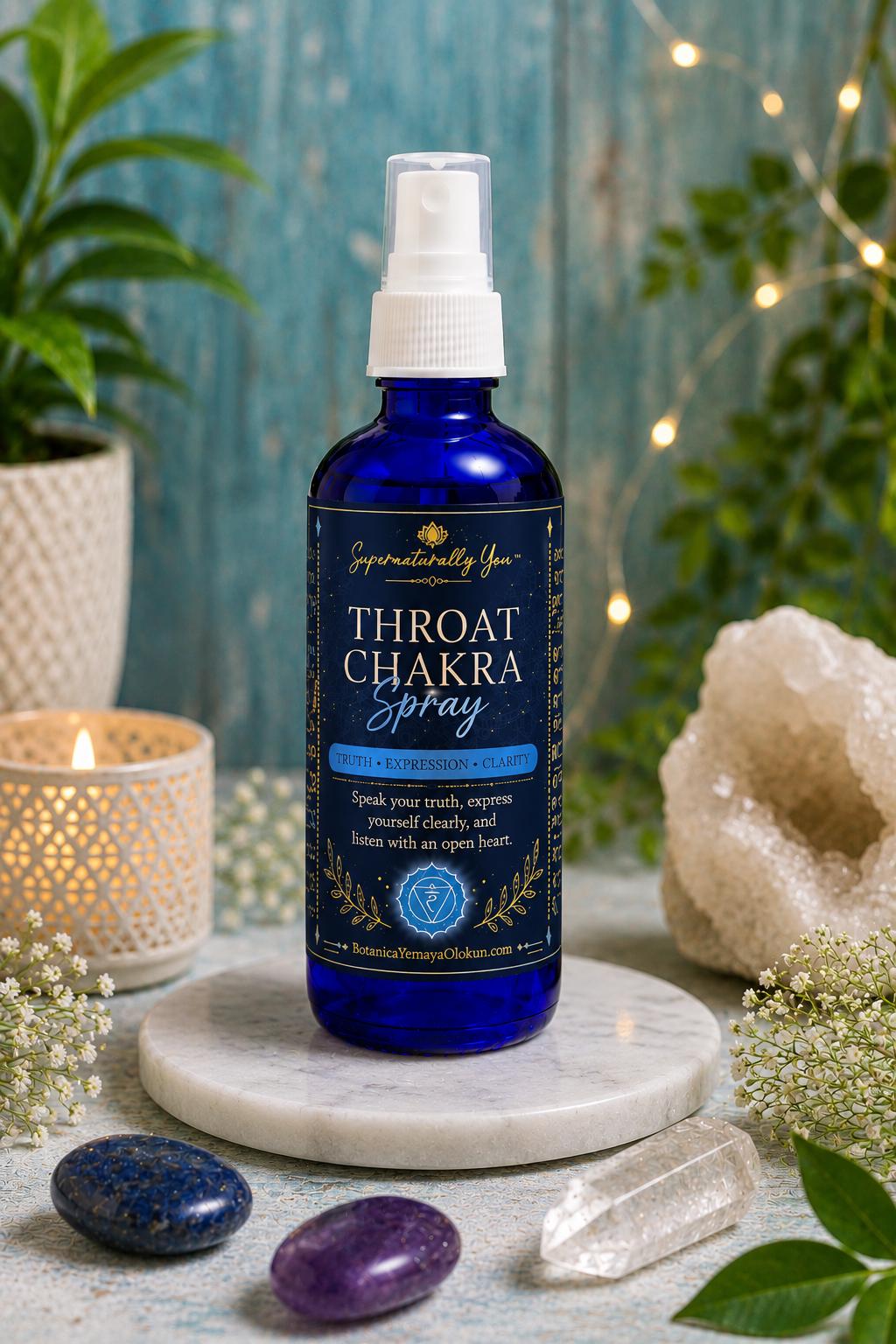Throat Chakra Spray | Communication Truth & Self Expression Mist | Handmade Essential Oil Ritual Spray | Speak Your Truth Energy