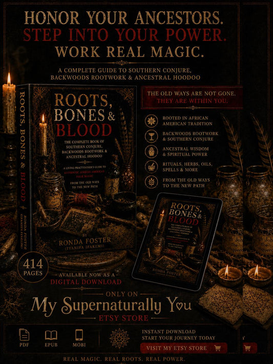 Hoodoo Roots Bones Blood Complete Book Southern Conjure Rootwork Ancestral Hoodoo Digital Download PDF