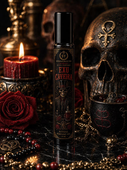 Exu Caveira Luxury Ritual Perfume | Quimbanda Cologne | Cemetery Ritual Oil | Gothic Cologne | Exu Scent