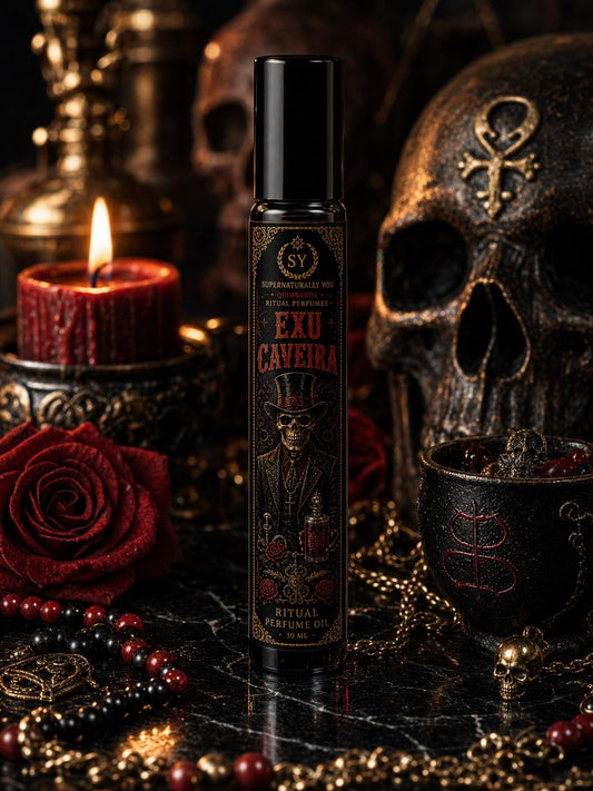 Exu Caveira Luxury Ritual Perfume | Quimbanda Cologne | Cemetery Ritual Oil | Gothic Cologne | Exu Scent