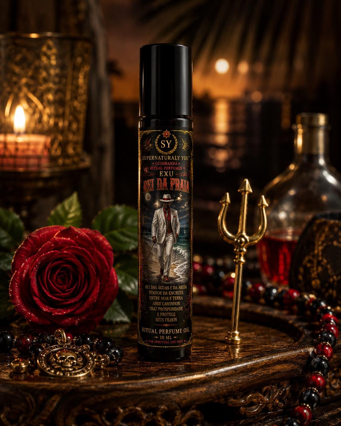 Exu Rei Da Praia Luxury Ritual Perfume | Quimbanda Cologne | Beach Ritual Cologne | Exu Rei Da Praia Oil | Ocean Spiritual Perfume