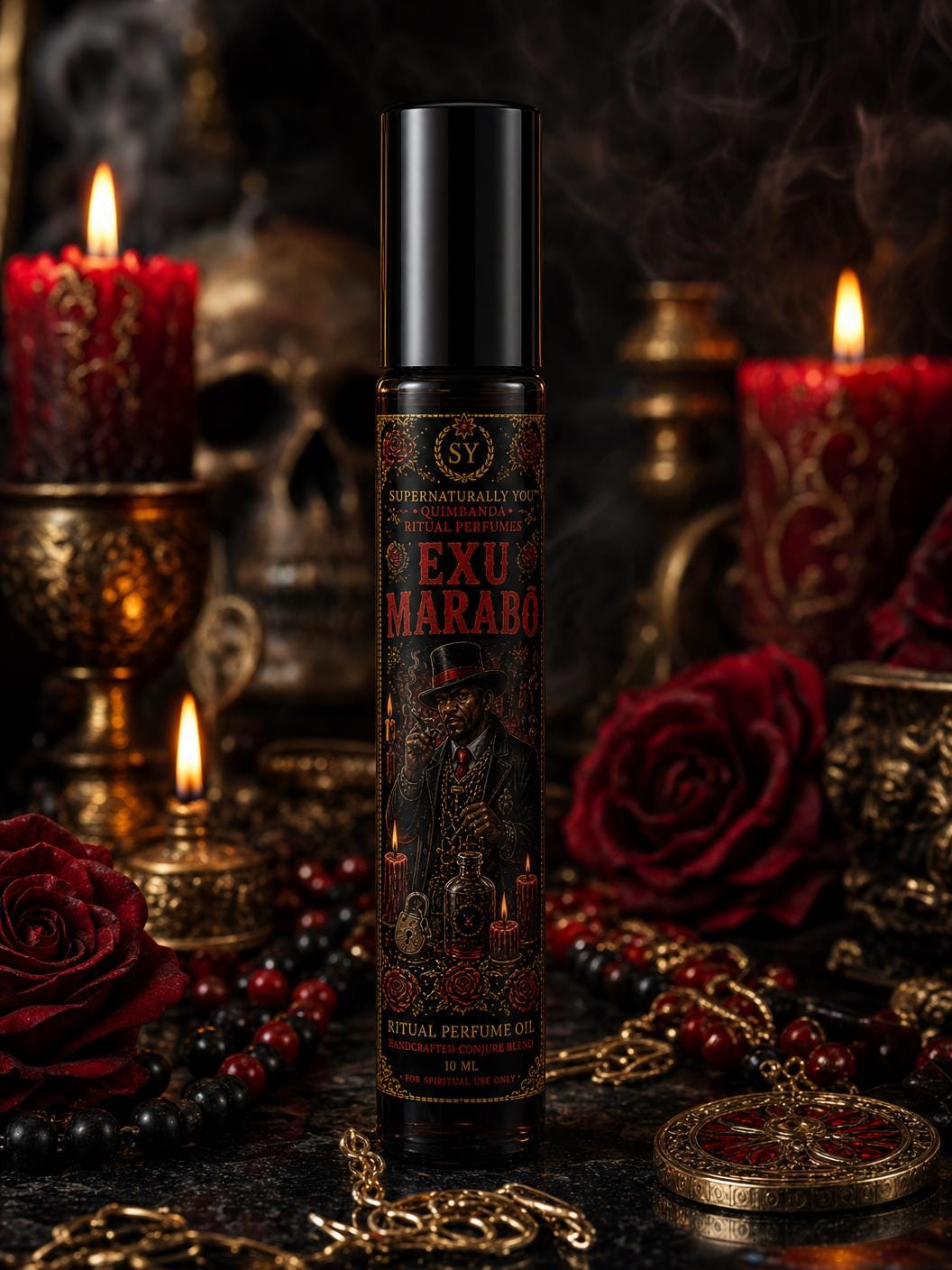 Exu Marabô Luxury Ritual Perfume | Quimbanda Cologne | Masculine Ritual Cologne | Exu Marabô Oil | Dark Seduction Perfume