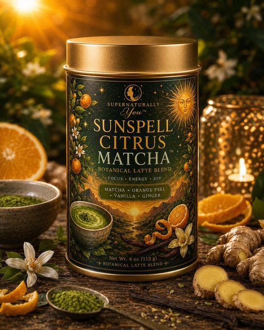SunSpell Citrus Matcha | Supernaturally You | Orange Ginger Botanical Latte | Energy Focus Joy | Spiritual Wellness | Morning Ritual Tea