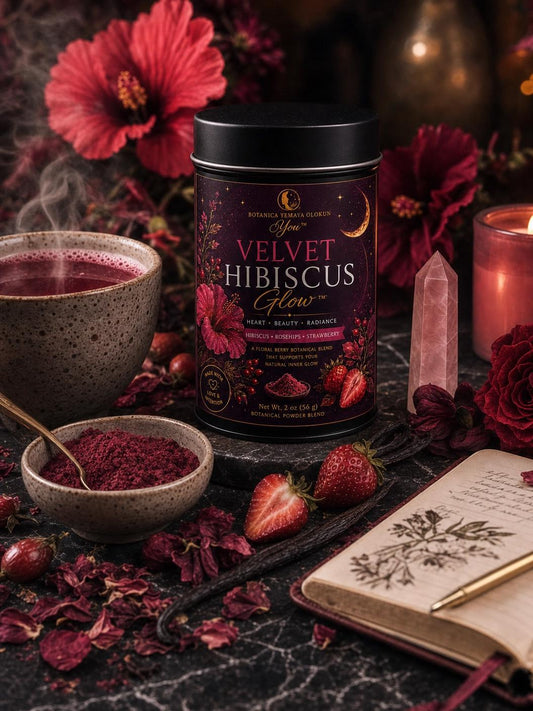 Velvet Hibiscus Glow | Supernaturally You | Strawberry Rose Botanical Blend | Beauty Wellness Tea | Caffeine Free | Feminine Energy