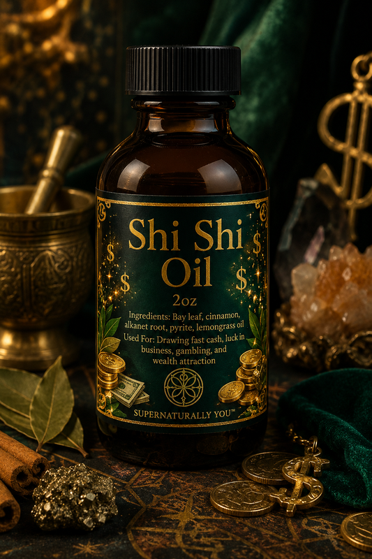 Shi Shi Oil | Money Drawing Oil | Prosperity Oil | Fast Money Conjure Oil | Hoodoo Oil | Lucky Oil | Wealth Attraction | Spiritual Ritual Oil | Botanica Yemaya Olokun