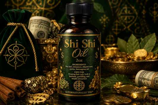 Shi Shi Oil | Money Drawing Oil | Prosperity Oil | Fast Money Conjure Oil | Hoodoo Oil | Lucky Oil | Wealth Attraction | Spiritual Ritual Oil | Botanica Yemaya Olokun